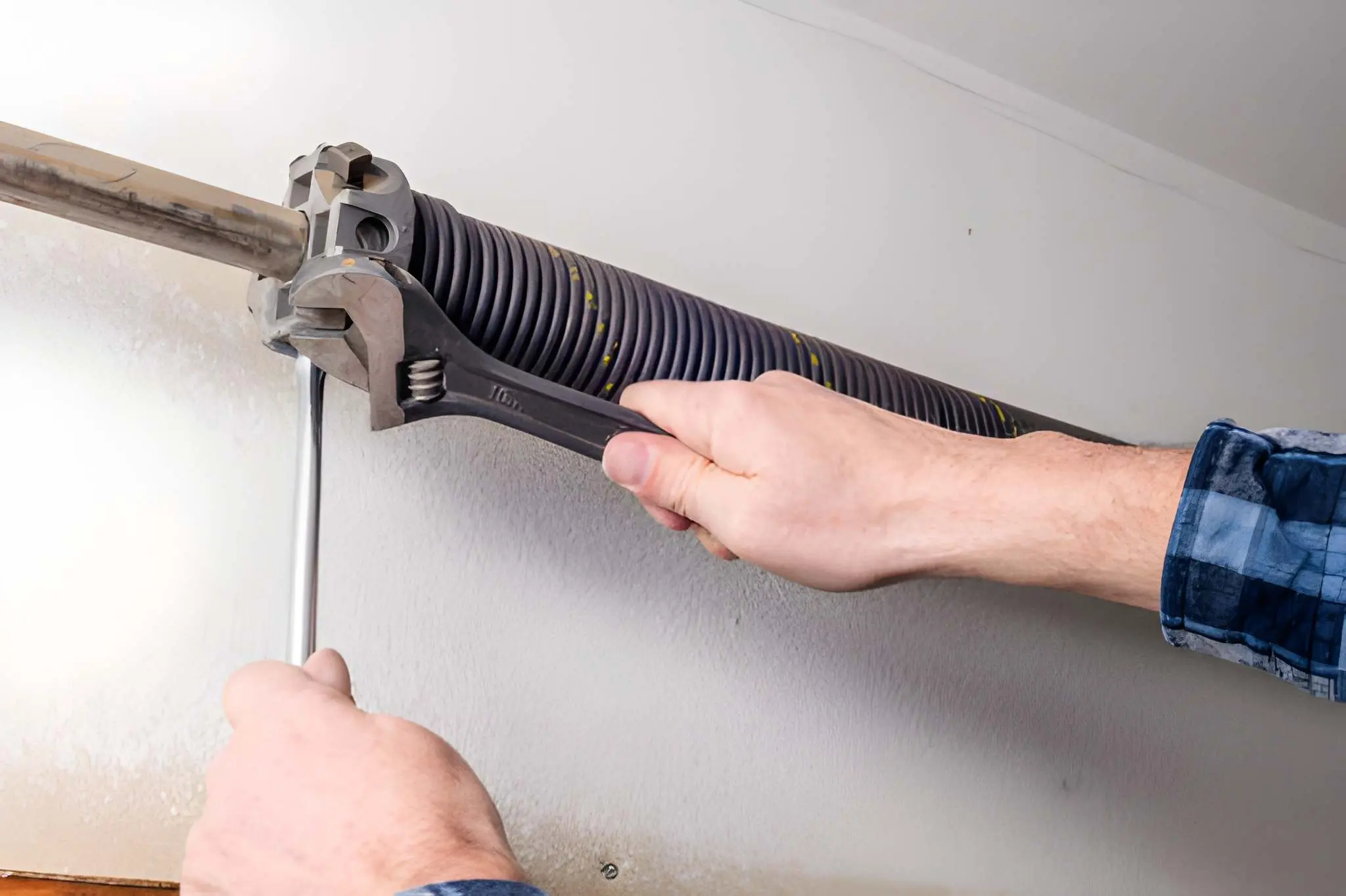 Garage door repair with professional spring replacement